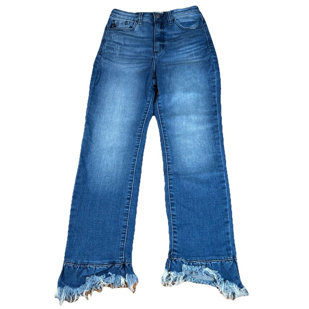 Blue Frayed Hem Women's Jeans